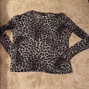 John Eshaya light sheer leopard sweater